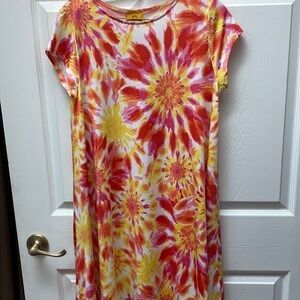 F womens Ruby Rd casual stretch cap sleeve regular size dress M.  EUC